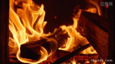 木炭柴火焰烈焰篝火薪火升格